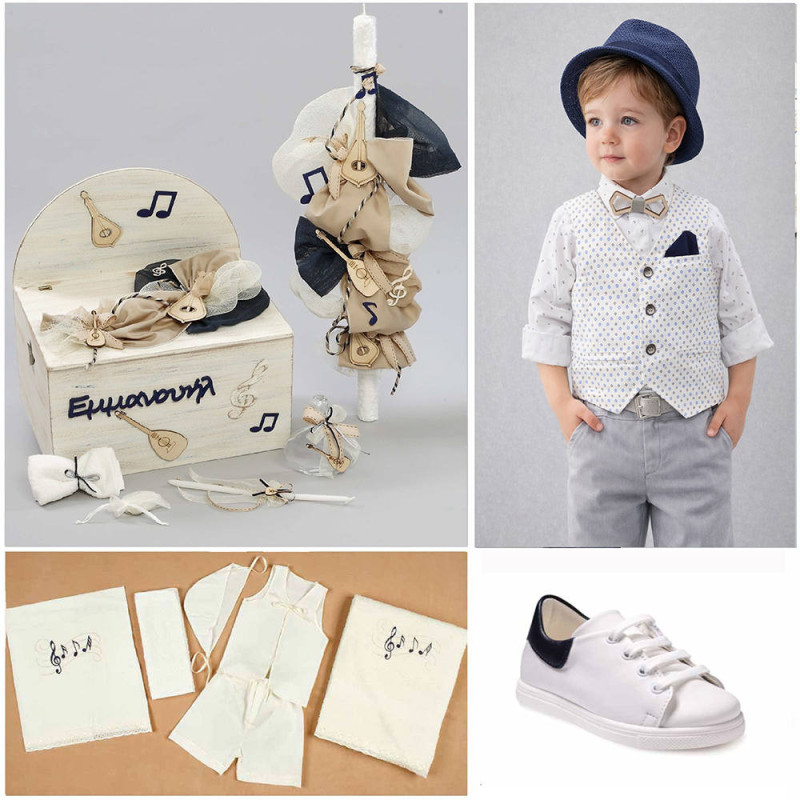 ΠΑΚΕΤΟ ΒΑΠΤΙΣΗΣ ΓΙΑ ΑΓΟΡΑΚΙ ΚΡΗΤΙΚΗ ΛΥΡΑ ΜΕ ΡΟΥΧΟ Guy Laroche