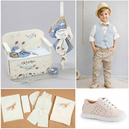 ΠΑΚΕΤΟ ΒΑΠΤΙΣΗΣ ΓΙΑ ΑΓΟΡΑΚΙ ΑΕΡΟΠΛΑΝΟ ΜΕ ΡΟΥΧΟ Carrousel