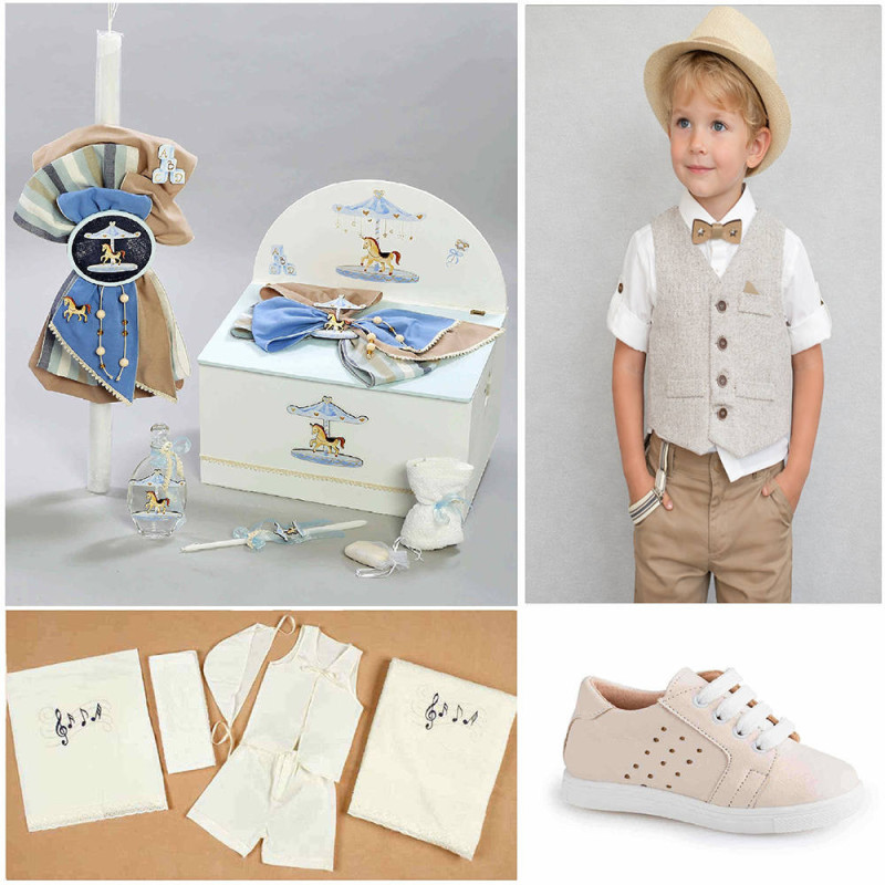 ΠΑΚΕΤΟ ΒΑΠΤΙΣΗΣ ΓΙΑ ΑΓΟΡΑΚΙ ΚΑΡΟΥΖΕΛ ΜΕ ΡΟΥΧΟ Carousel