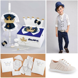 ΠΑΚΕΤΟ ΒΑΠΤΙΣΗΣ ΓΙΑ ΑΓΟΡΑΚΙ ΠΡΙΓΚΙΠΑ ΜΕ ΡΟΥΧΟ LE PETIT PRE