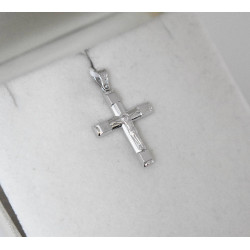 Λευκόχρυσος αντρικός σταυρός 14 Καρατίων