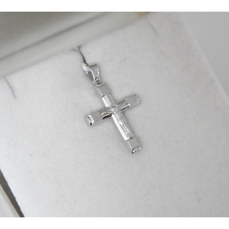 Λευκόχρυσος αντρικός σταυρός 14 Καρατίων