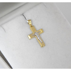 Χρυσός Ανδρικός σταυρός με αλυσίδα 14 Καρατίων