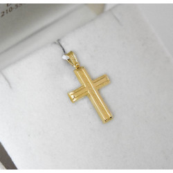 Χρυσός ανδρικός σταυρός με αλυσίδα 14 Καρατίων
