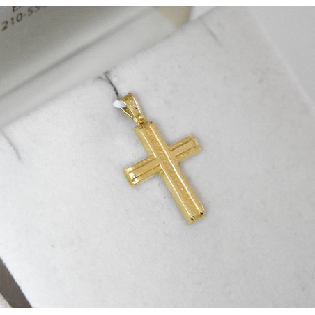 Χρυσός ανδρικός σταυρός με αλυσίδα 14 Καρατίων