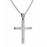 Λευκόχρυσος γυναικείος Σταυρός Με Αλυσίδα 14 Καρατίων