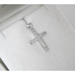 Λευκόχρυσος γυναικείος σταυρός 14 Καρατίων