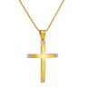 Χρυσός γυναικείος σταυρός με αλυσίδα 14 Καρατίων