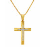 Χρυσός γυναικείος σταυρός με αλυσίδα 14 Καρατίων