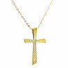 χρυσος γυναικείος Σταυρός Με Αλυσίδα 9 Καρατίων