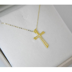 χρυσος γυναικείος Σταυρός Με Αλυσίδα 9 Καρατίων