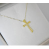 χρυσος γυναικείος Σταυρός Με Αλυσίδα 9 Καρατίων