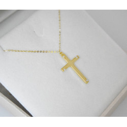 χρυσος γυναικείος Σταυρός Με Αλυσίδα 9 Καρατίων