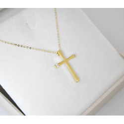 χρυσος γυναικείος Σταυρός Με Αλυσίδα 9 Καρατίων