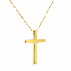 χρυσος γυναικείος Σταυρός Με Αλυσίδα 9 Καρατίων