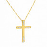 Χρυσος γυναικείος Σταυρός Με Αλυσίδα 9 Καρατίων