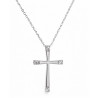 Λευκόχρυσος γυναικείος Σταυρός Με Αλυσίδα 9 Καρατίων
