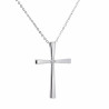 Λευκόχρυσος γυναικείος Σταυρός Με Αλυσίδα 9 Καρατίων