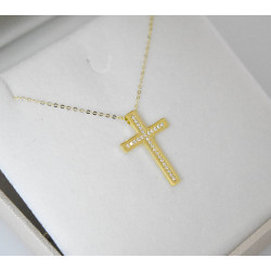χρυσος γυναικείος Σταυρός Με Αλυσίδα 9 Καρατίων