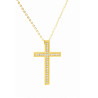 Χρυσος γυναικείος Σταυρός Με Αλυσίδα 9 Καρατίων