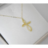 χρυσος γυναικείος Σταυρός Με Αλυσίδα 9 Καρατίων