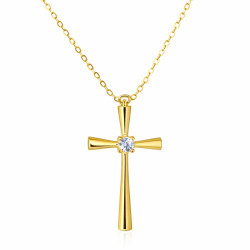 Χρυσος γυναικείος Σταυρός Με Αλυσίδα 9 Καρατίων