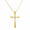 Χρυσος γυναικείος Σταυρός Με Αλυσίδα 9 Καρατίων