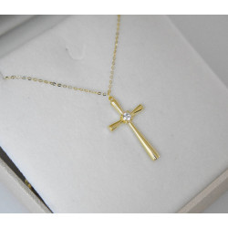 χρυσος γυναικείος Σταυρός Με Αλυσίδα 9 Καρατίων