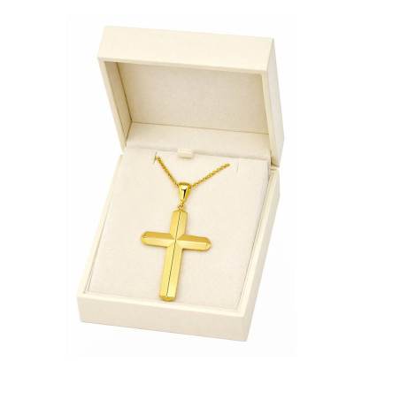 χρυσος γυναικείος Σταυρός Με Αλυσίδα 9 Καρατίων