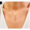 Λευκόχρυσος γυναικείος σταυρός 14 Καρατίων