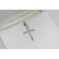 Λευκόχρυσος γυναικείος σταυρός 14 Καρατίων