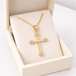 Χρυσός γυναικείος σταυρός 14 Καρατίων
