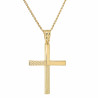 Χρυσός Ανδρικός σταυρός με αλυσίδα 14 Καρατίων