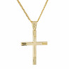 Χρυσός Ανδρικός γυναικείος σταυρός με αλυσίδα 14 Καρατίων