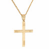 Χρυσός Ανδρικός γυναικείος σταυρός με αλυσίδα 14 Καρατίων