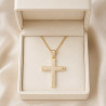 Χρυσός Ανδρικός σταυρός με αλυσίδα 14 Καρατίων