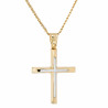 Χρυσός Ανδρικός γυναικείος σταυρός με αλυσίδα 14 Καρατίων