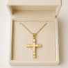 Χρυσός Ανδρικός σταυρός με αλυσίδα 14 Καρατίων