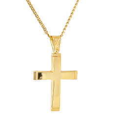 Χρυσός Ανδρικός γυναικείος σταυρός με αλυσίδα 14 Καρατίων