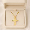 Χρυσός Ανδρικός σταυρός με αλυσίδα 14 Καρατίων