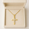 Χρυσός Ανδρικός σταυρός με αλυσίδα 14 Καρατίων