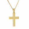 Χρυσός Ανδρικός σταυρός με αλυσίδα 14 Καρατίων