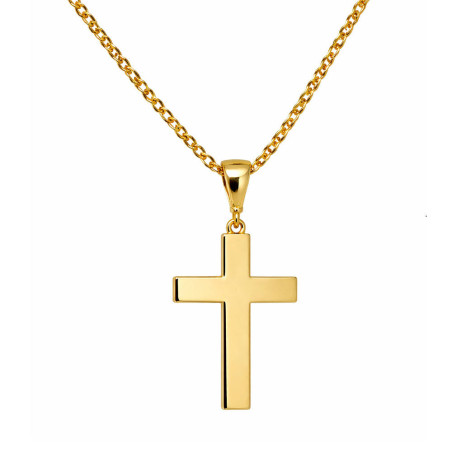 Χρυσός ανδρικός γυναικείος Σταυρός Με Αλυσίδα 9 Καρατίω
