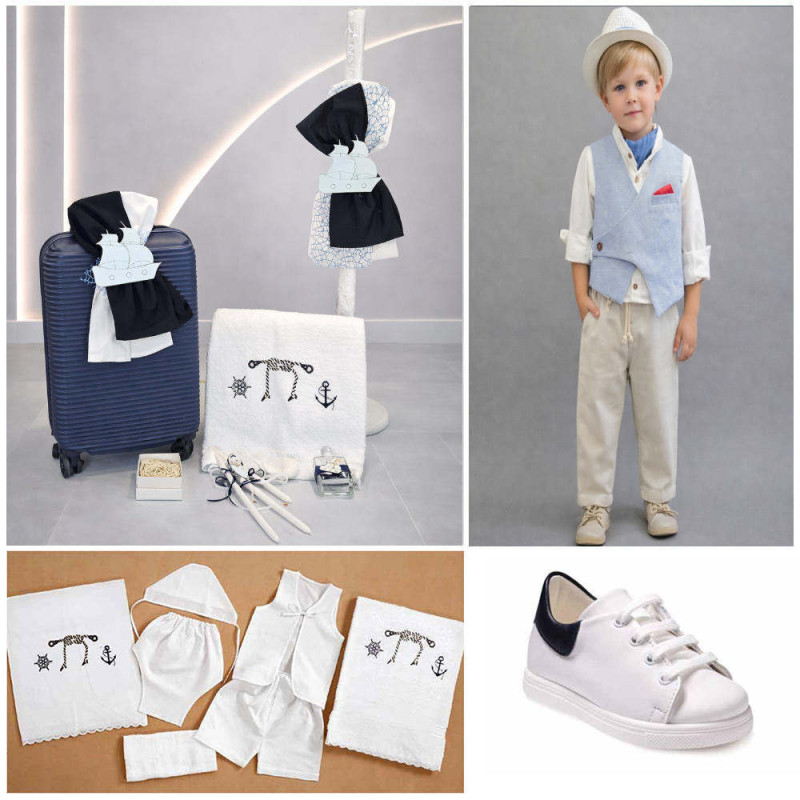 ΠΑΚΕΤΟ ΒΑΠΤΙΣΗΣ ΓΙΑ ΑΓΟΡΑΚΙ ΚΑΡΑΒΑΚΙ ΜΕ ΡΟΥΧΟ Makis Tselios