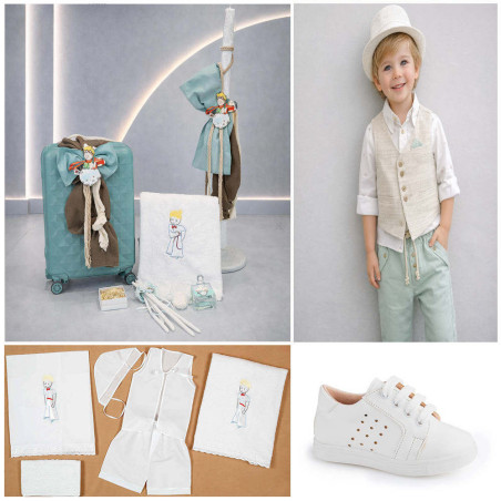 ΠΑΚΕΤΟ ΒΑΠΤΙΣΗΣ ΓΙΑ ΑΓΟΡΑΚΙ ΜΙΚΡΟΣ ΠΡΙΓΚΙΠΑΣ ΜΕ ΡΟΥΧΟ Makis Tselios