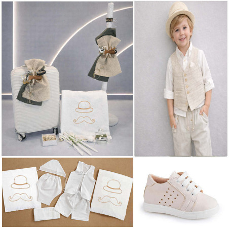 ΠΑΚΕΤΟ ΒΑΠΤΙΣΗΣ ΓΙΑ ΑΓΟΡΑΚΙ LITTLE MAN ΜΕ ΡΟΥΧΟ Makis Tselios