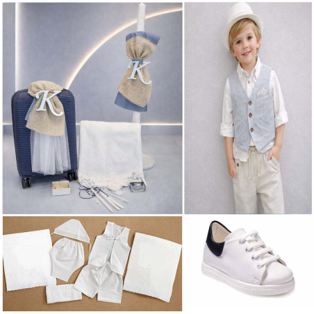 ΠΑΚΕΤΟ ΒΑΠΤΙΣΗΣ ΓΙΑ ΑΓΟΡΑΚΙ ΜΟΝΟΓΡΑΜΜΑ ΜΕ ΡΟΥΧΟ Makis Tselios