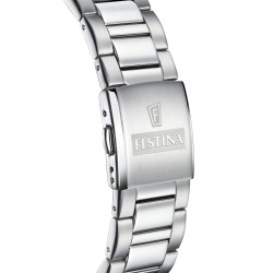 FESTINA MEN'S BLACK TIMELESS CHRONOGRAPH STAINLESS STEEL WATCH BRACELET F20343/8