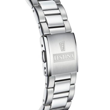 FESTINA MEN'S BLACK TIMELESS CHRONOGRAPH STAINLESS STEEL WATCH BRACELET F20343/8