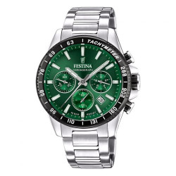 FESTINA MEN'S GREEN STAINLESS STEEL WATCH BRACELET F20560/4